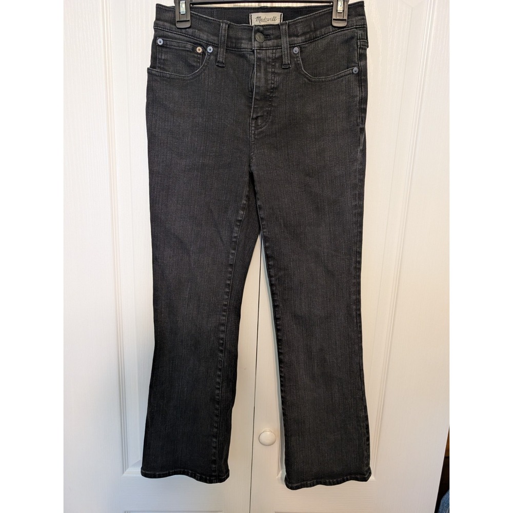 Madewell MID RISE KICK OUT JEAN SIZE 28 WOMEN Black